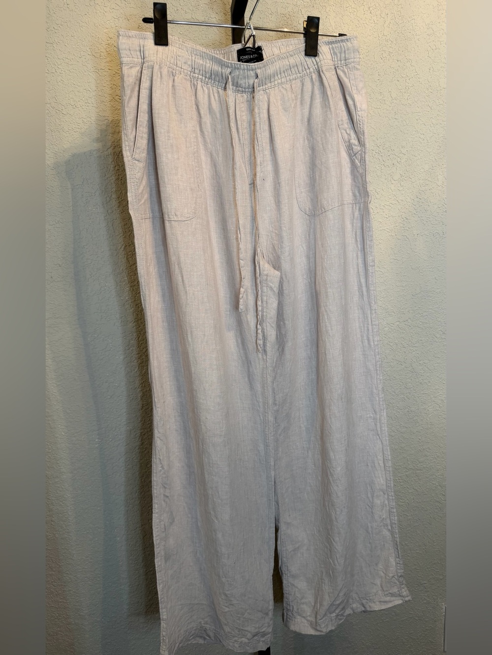 Jones New York Drawstring 100% Linen Pants